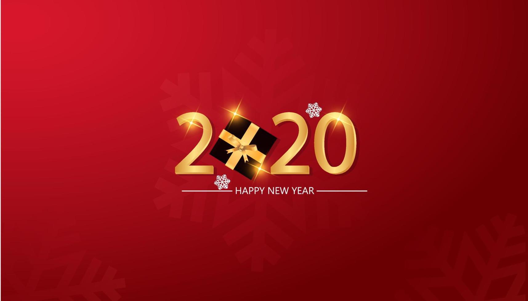 merry cristmas and happy new year 2020 elegant background with gold, snowflake vector illustrasion