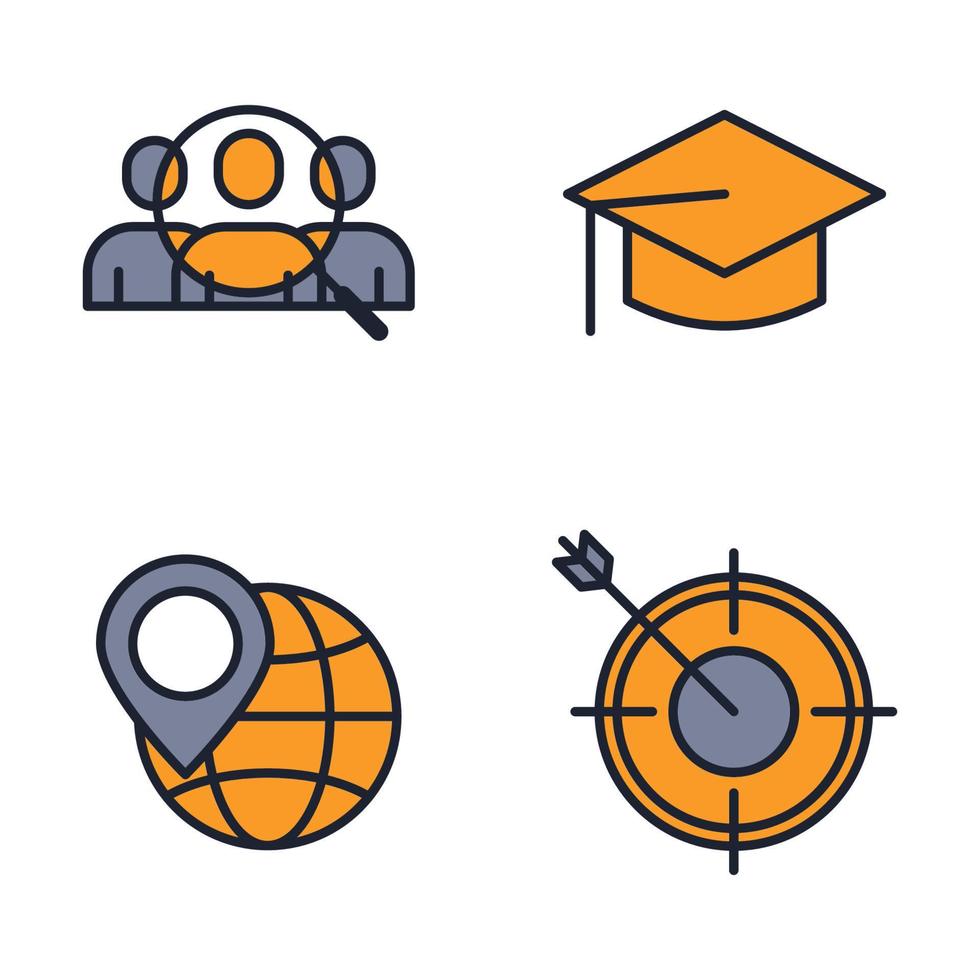 head hunting set icon symbol template for graphic and web design collection logo vector illustration