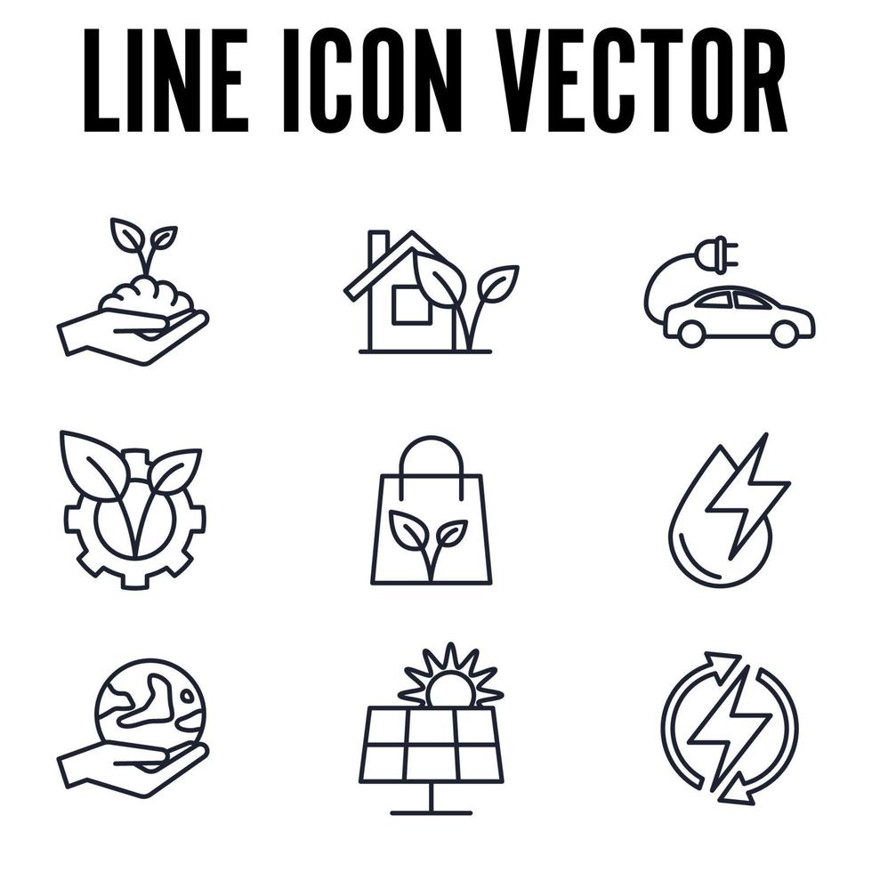 Eco friendly. ecology set icon symbol template for graphic and web design collection logo vector illustration