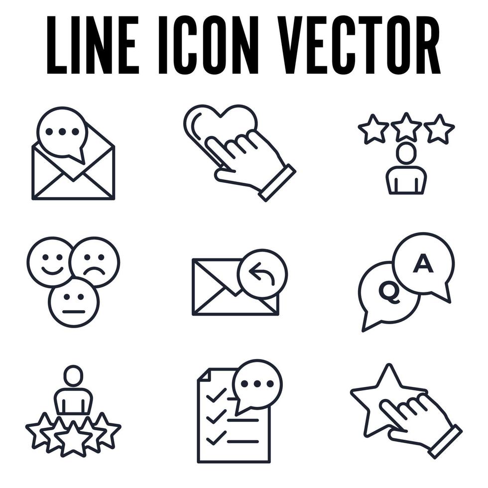Testimonials feedback set icon symbol template for graphic and web design collection logo vector illustration