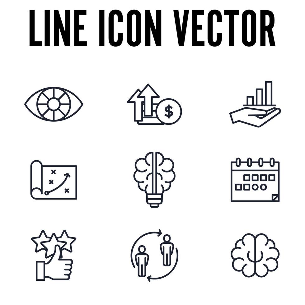 proyecto de inicio y conjunto de desarrollo plantilla de símbolo de icono para la ilustración de vector de logotipo de colección de diseño gráfico y web