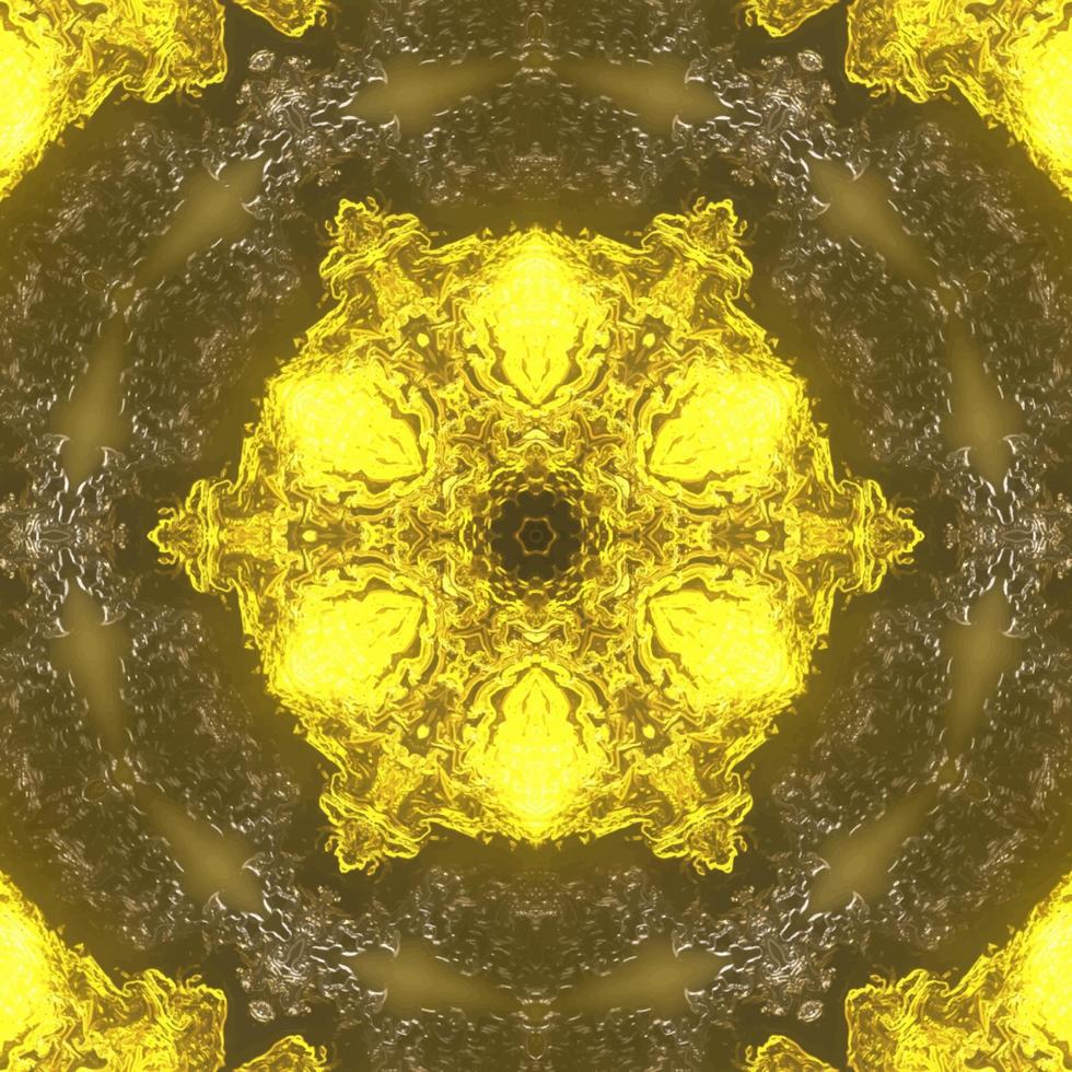 Luxury ornamental mandala design background in gold color vector