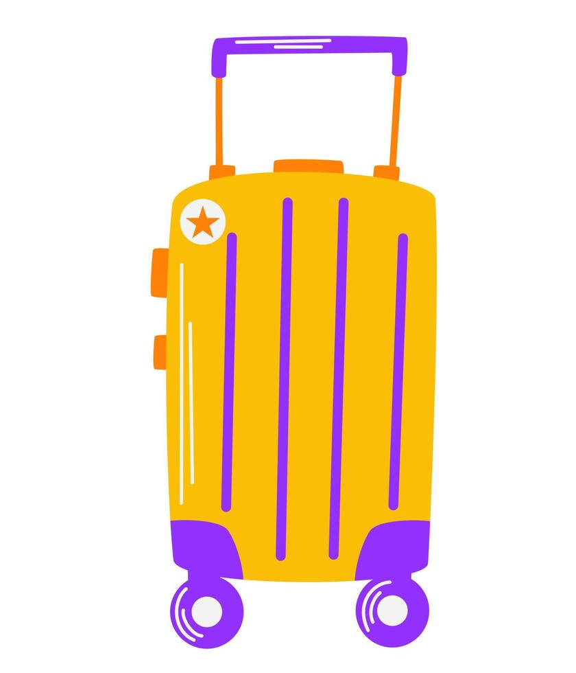maleta. bolsas de equipaje, maletas, equipaje, bolsas de viaje. vacaciones. ilustración de dibujos animados de vector aislado sobre fondo blanco