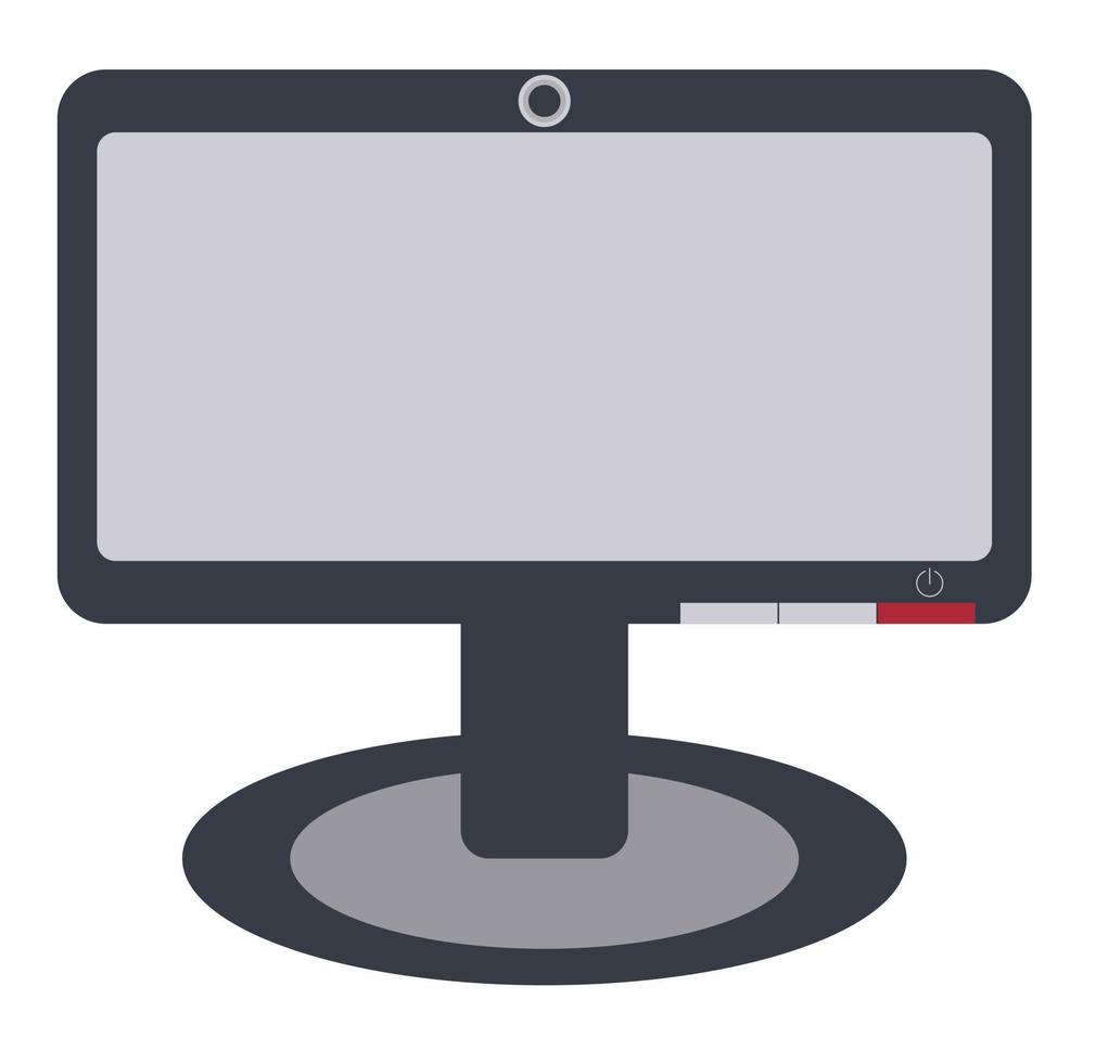 Computer manitor on a white background. Vector illustration.