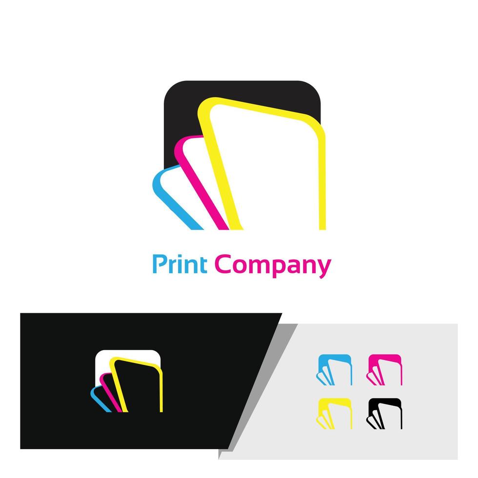 printing company logo vector