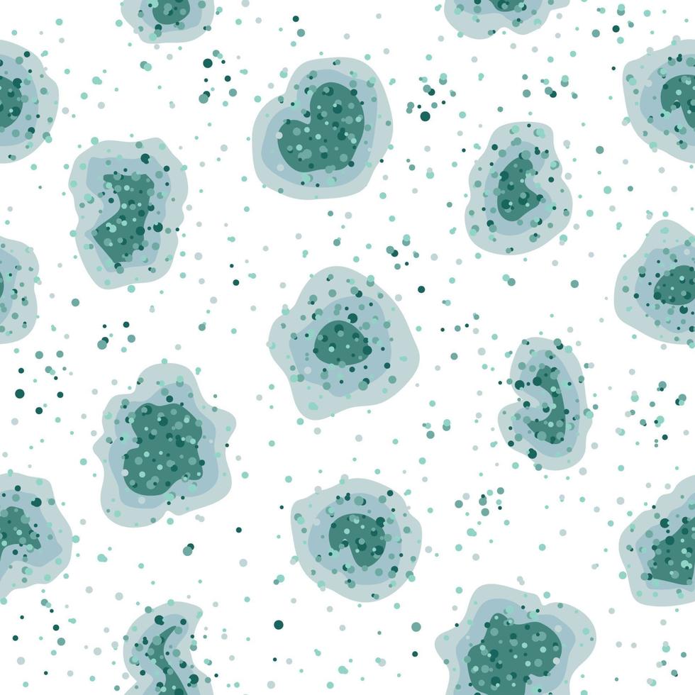 Mold spots on a white background. Vector seamless pattern. Humidity in the bathroom. Toxic mold spores, fungi and bacteria are a health hazard. Means of combating dangerous fungi and bacteria.