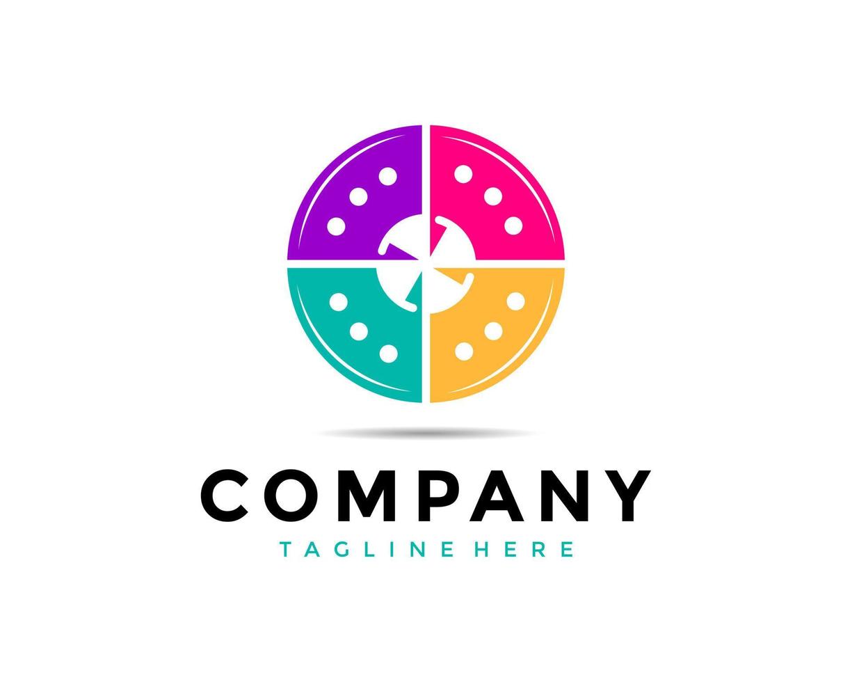 Geometric shape of Chat, Bubble, Talk creative logo design vector
