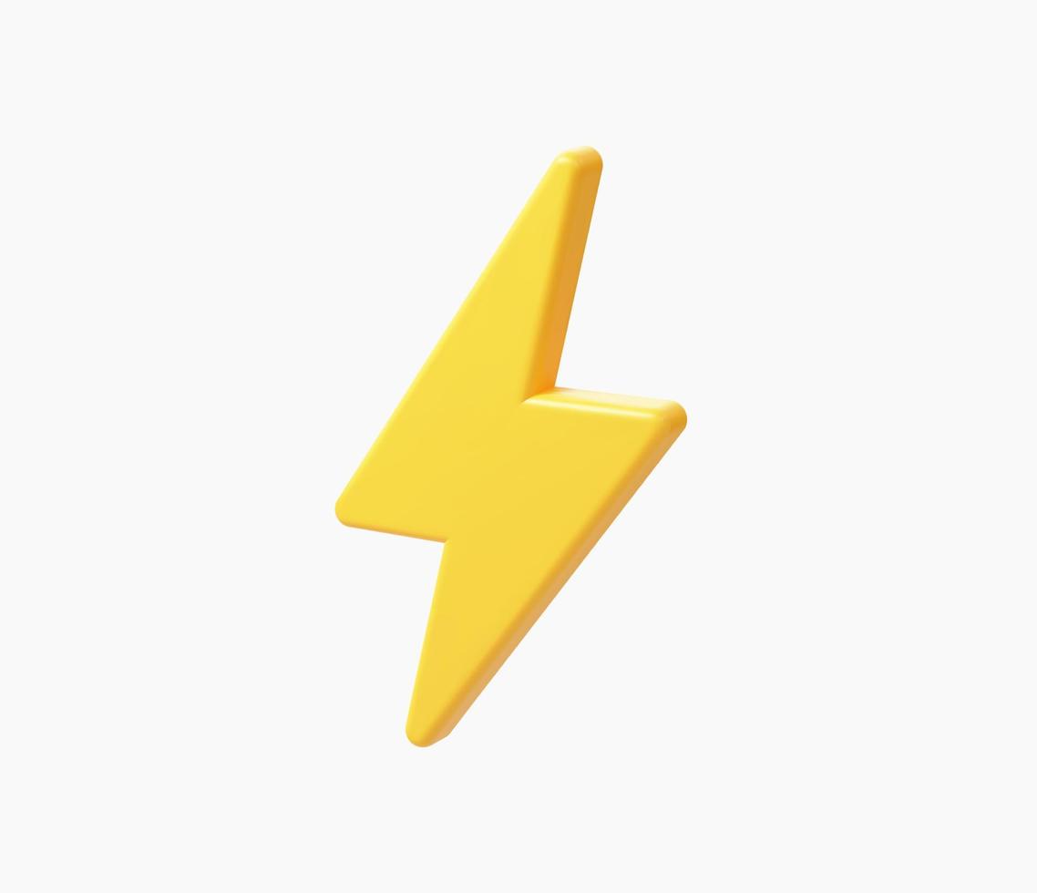 3d Realistic Lightning bolt Vector illustration