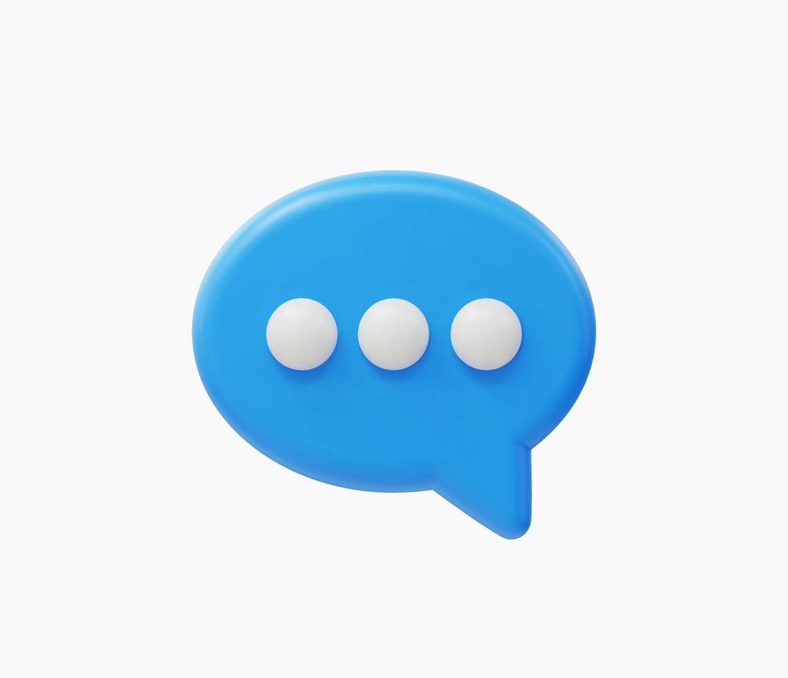 3d Realistic Chat or online message vector illustration.