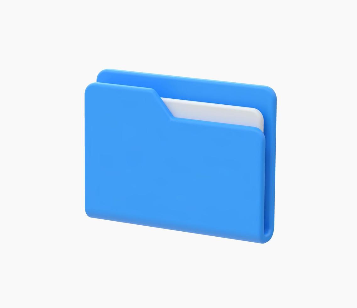 3d Realistic data folder icon vector illustration.