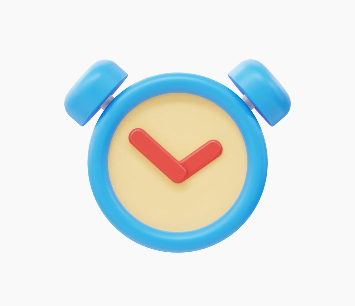 3d Realistic Alarm Clock vector illustration.