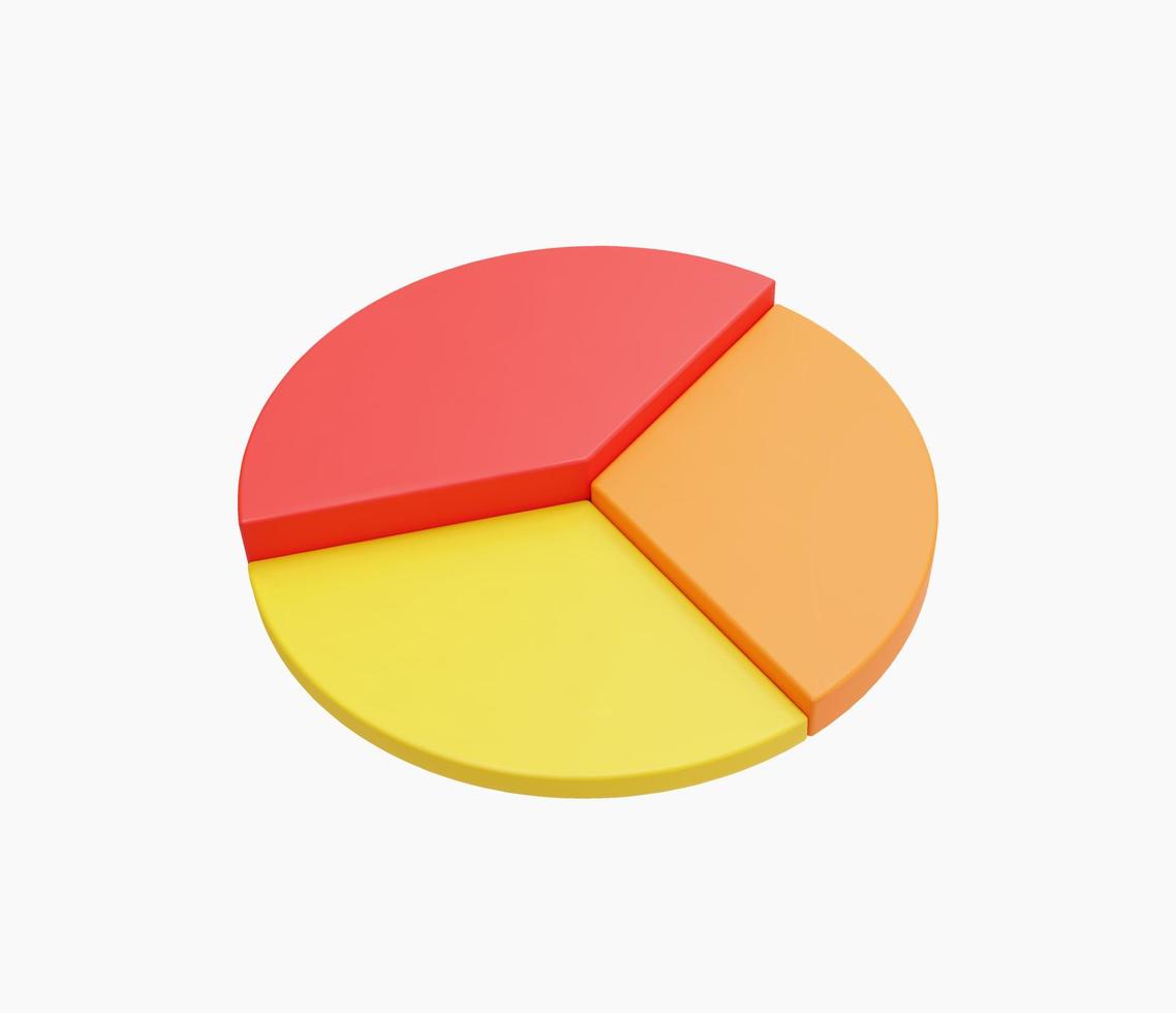 3d Realistic Pie chart Vector illustration