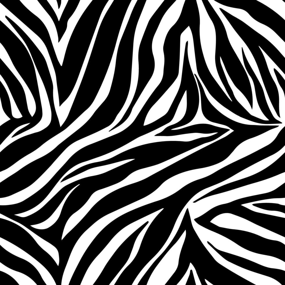 Vector animal print. Zebra ornament. Seamless pattern