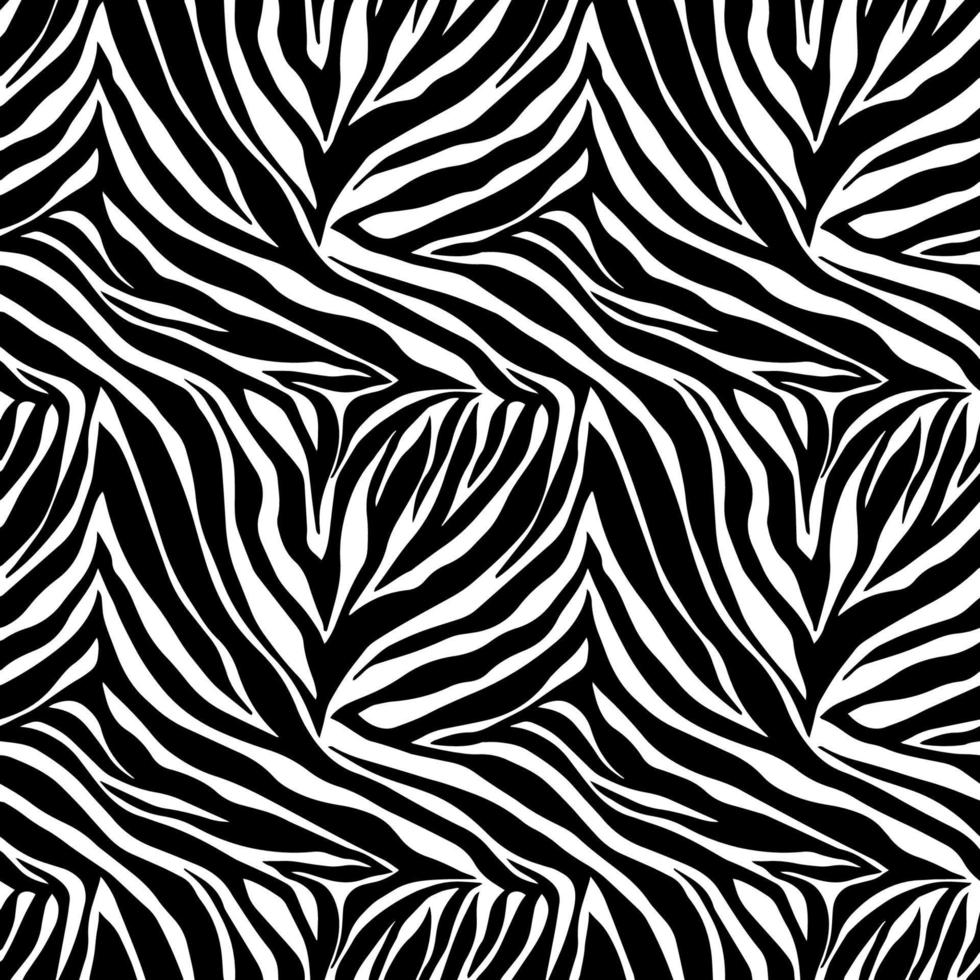 Vector animal print. Zebra ornament. Seamless pattern