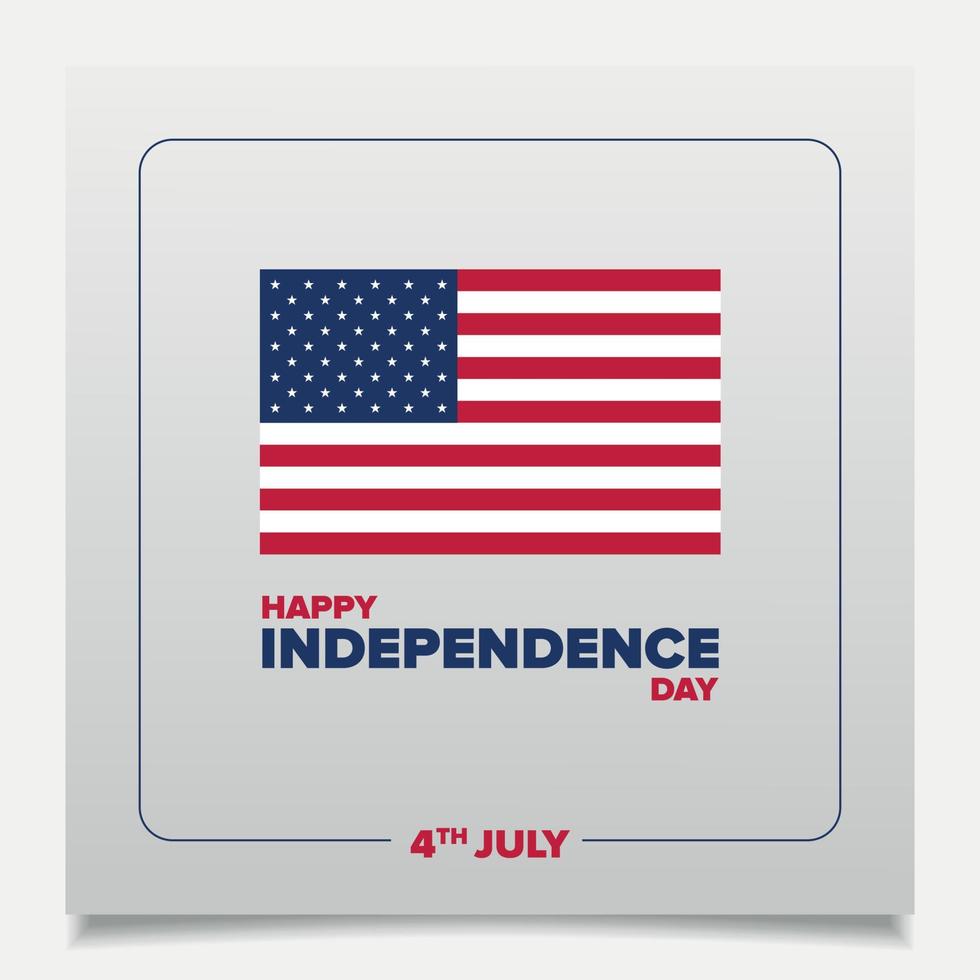 USA Independence Day Wishes Banner vector