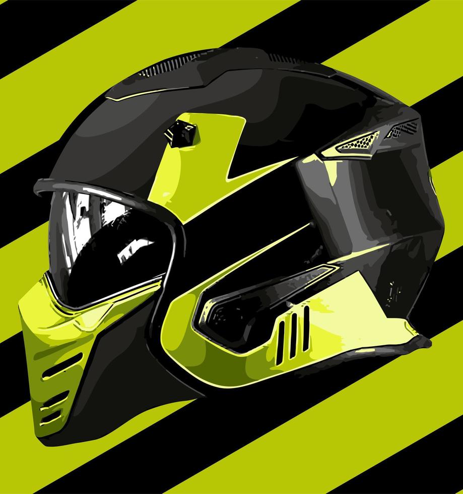 cool helmet side view vector ...