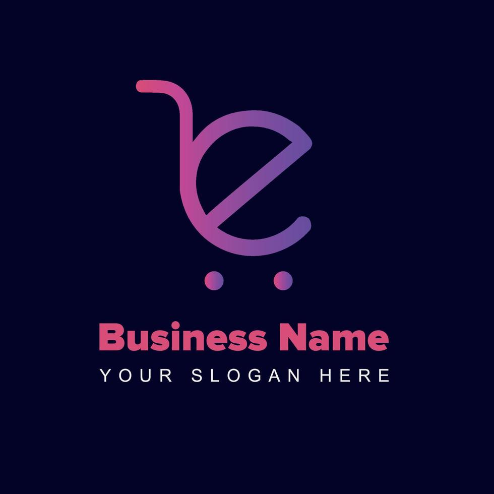 gradient logo for ecommerce Business vector