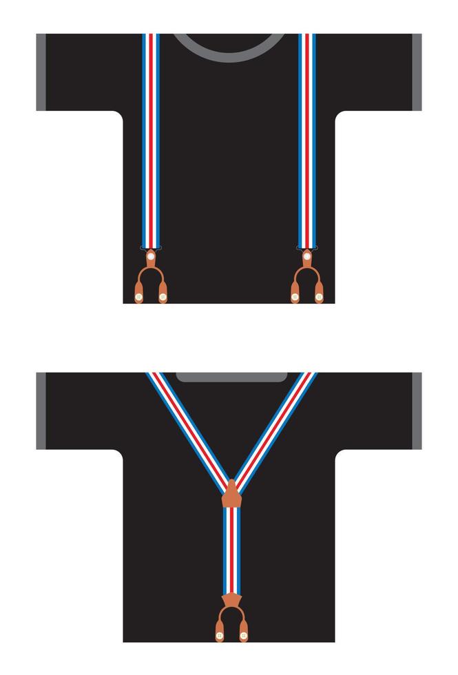 camiseta negra con tirantes vector