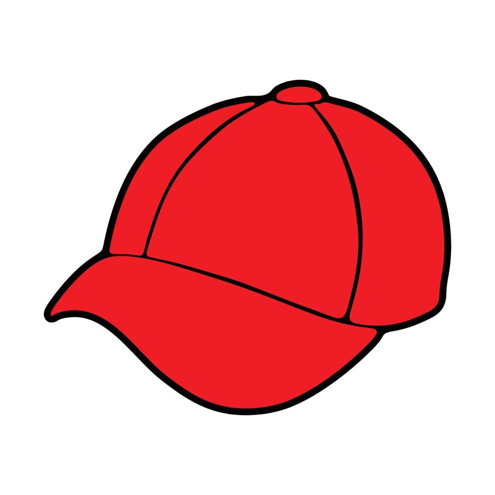 Red baseball cap vector