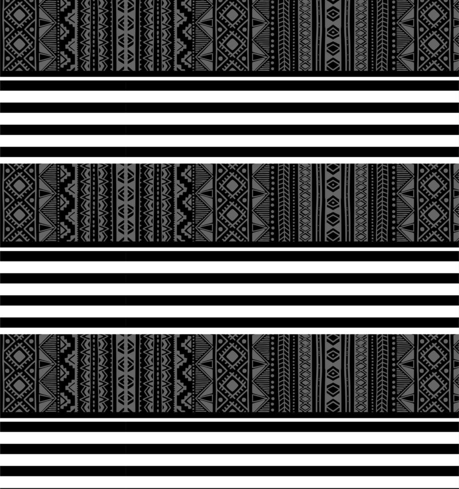 ethnic pattern black stripes ... vector