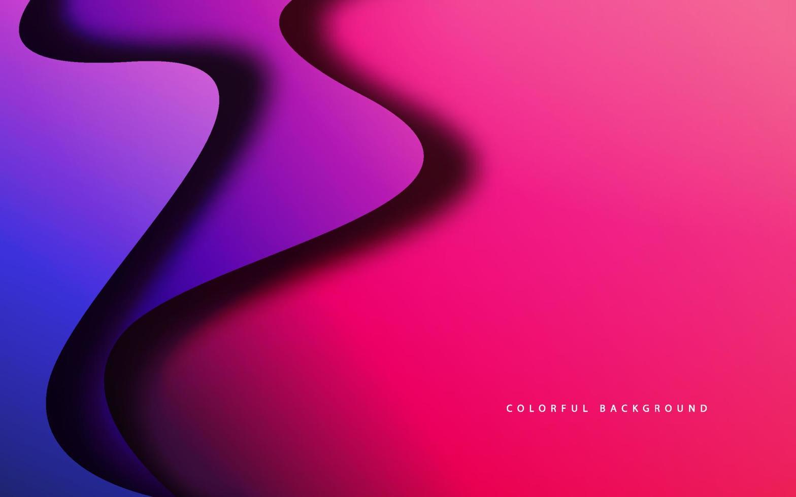 Abstract overlap layer wave shape colorful background vector