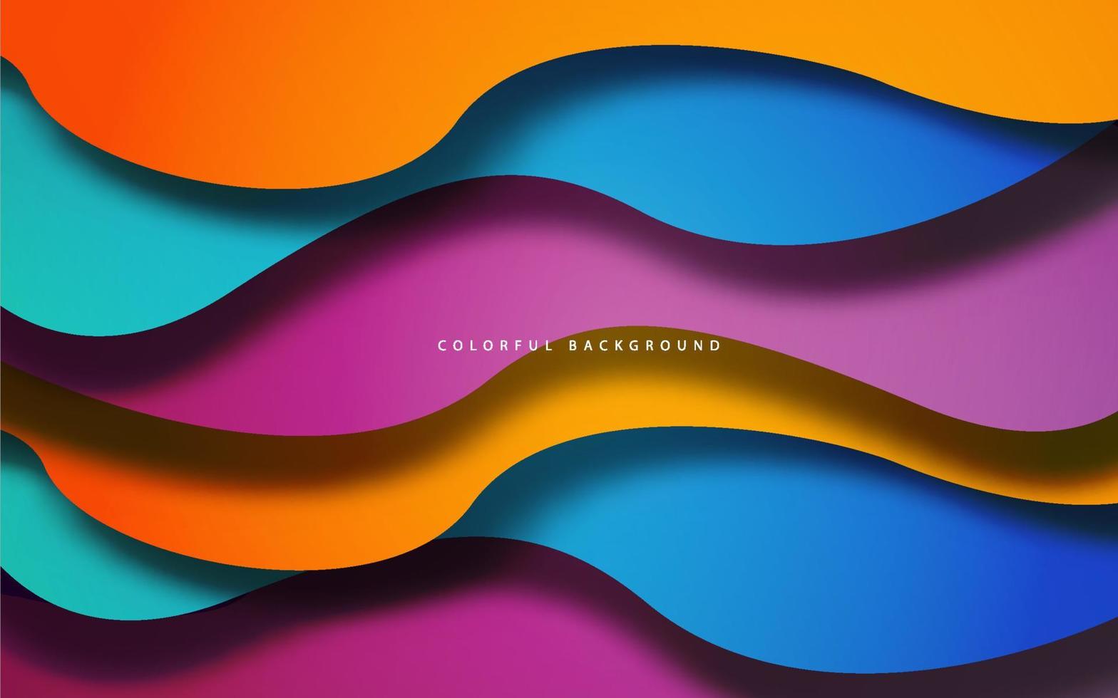 Abstract wave shape overlap layer colorful background vector