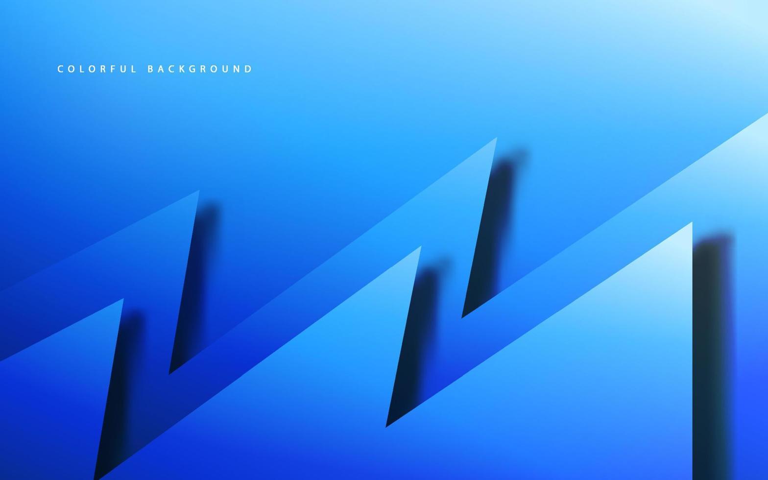 Abstract zigzag shape blue background vector