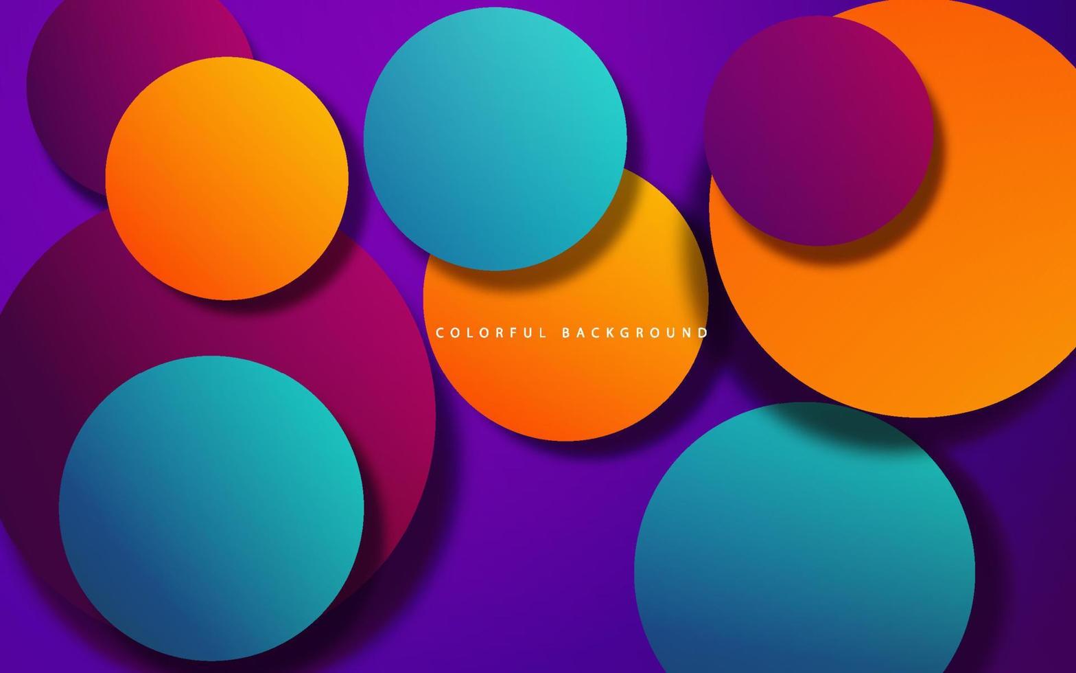 Fondo de colores de capa de superposición de forma de círculo abstracto vector