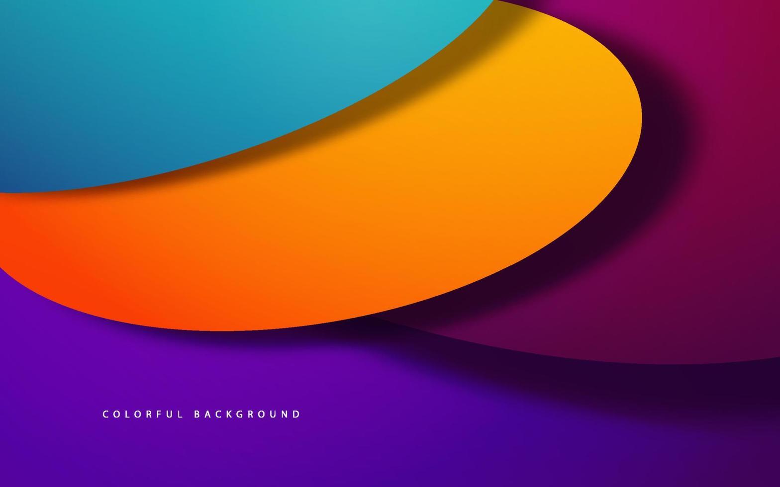 Abstract circlle shape overlap layer colorful background vector