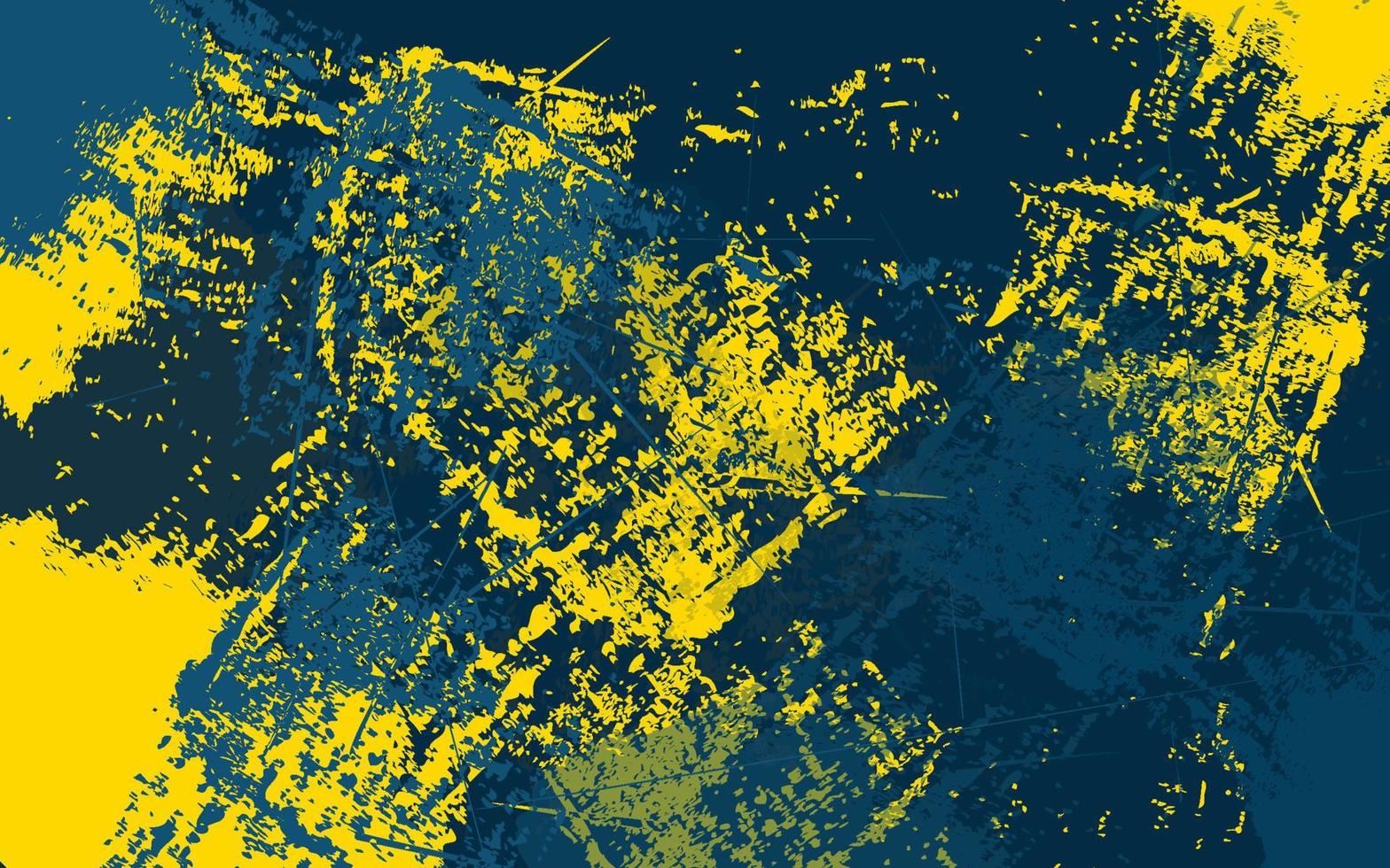 Abstract grunge texture blue yellow background vector