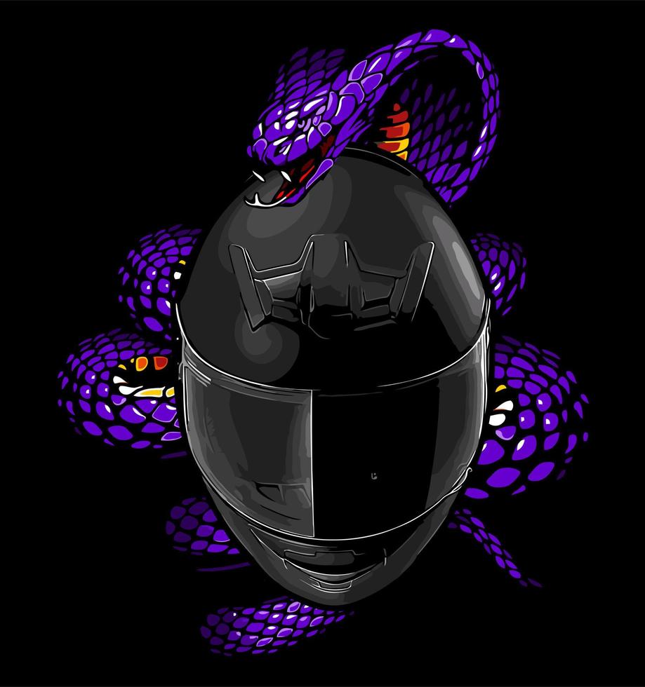 matte black helmet wrapped in... vector