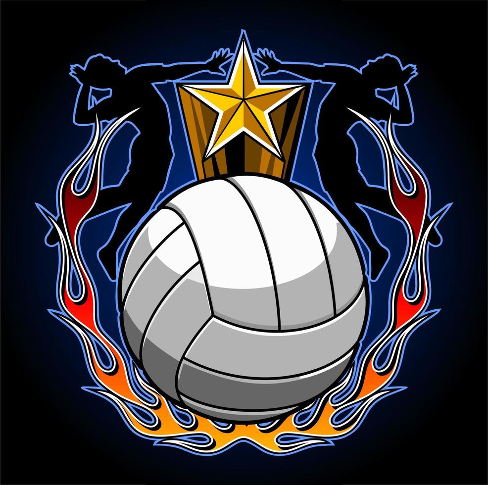 volleyball background player ... vector