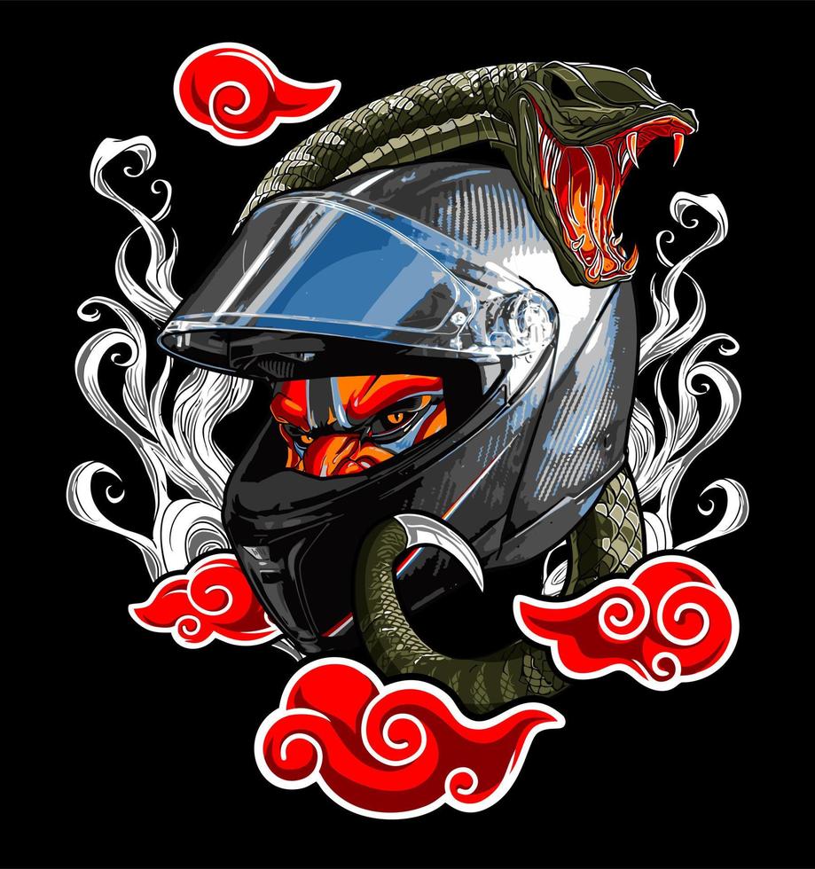 motorcycle helmet wrapped by ... vector