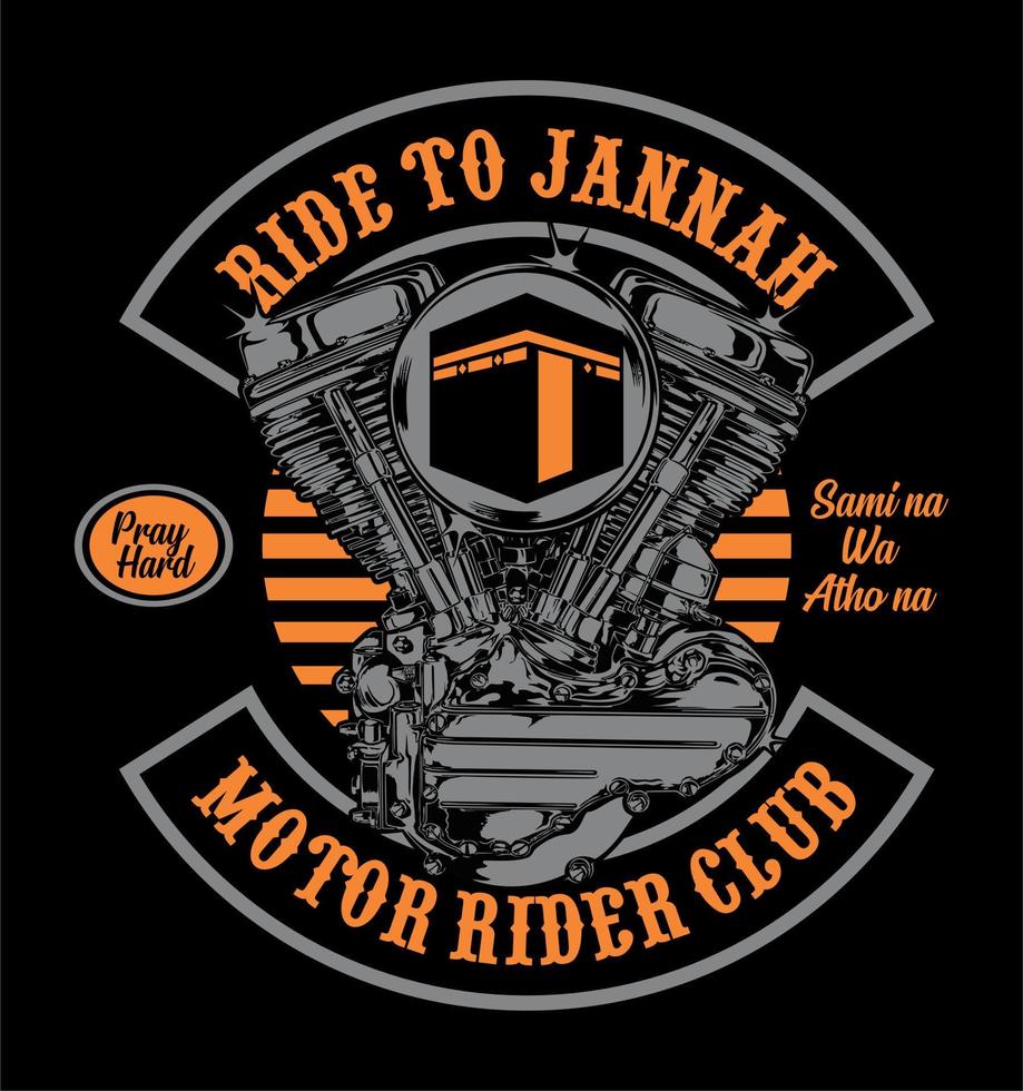 kaaba patch and v twin engine... vector