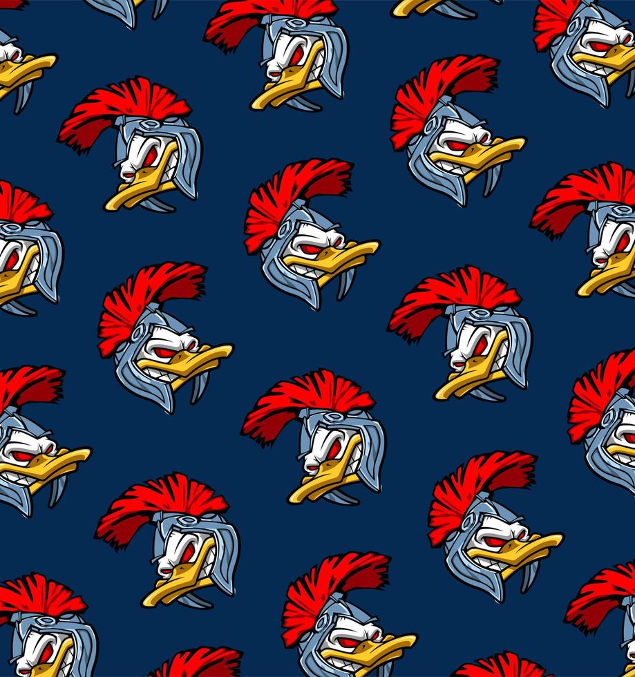 duck head pattern with helmet... vector