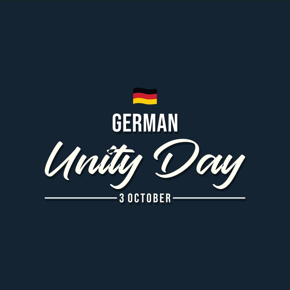 German Unity day. International celebration day vector template. Festival worldwide illustration. Fit for banner, cover, background, backdrop, poster. Vector Eps 10.