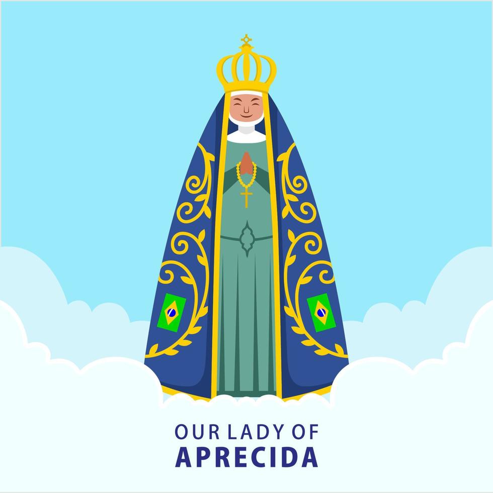 Aprecida day. International celebration day vector template. Festival worldwide illustration. Fit for banner, cover, background, backdrop, poster. Vector Eps 10.