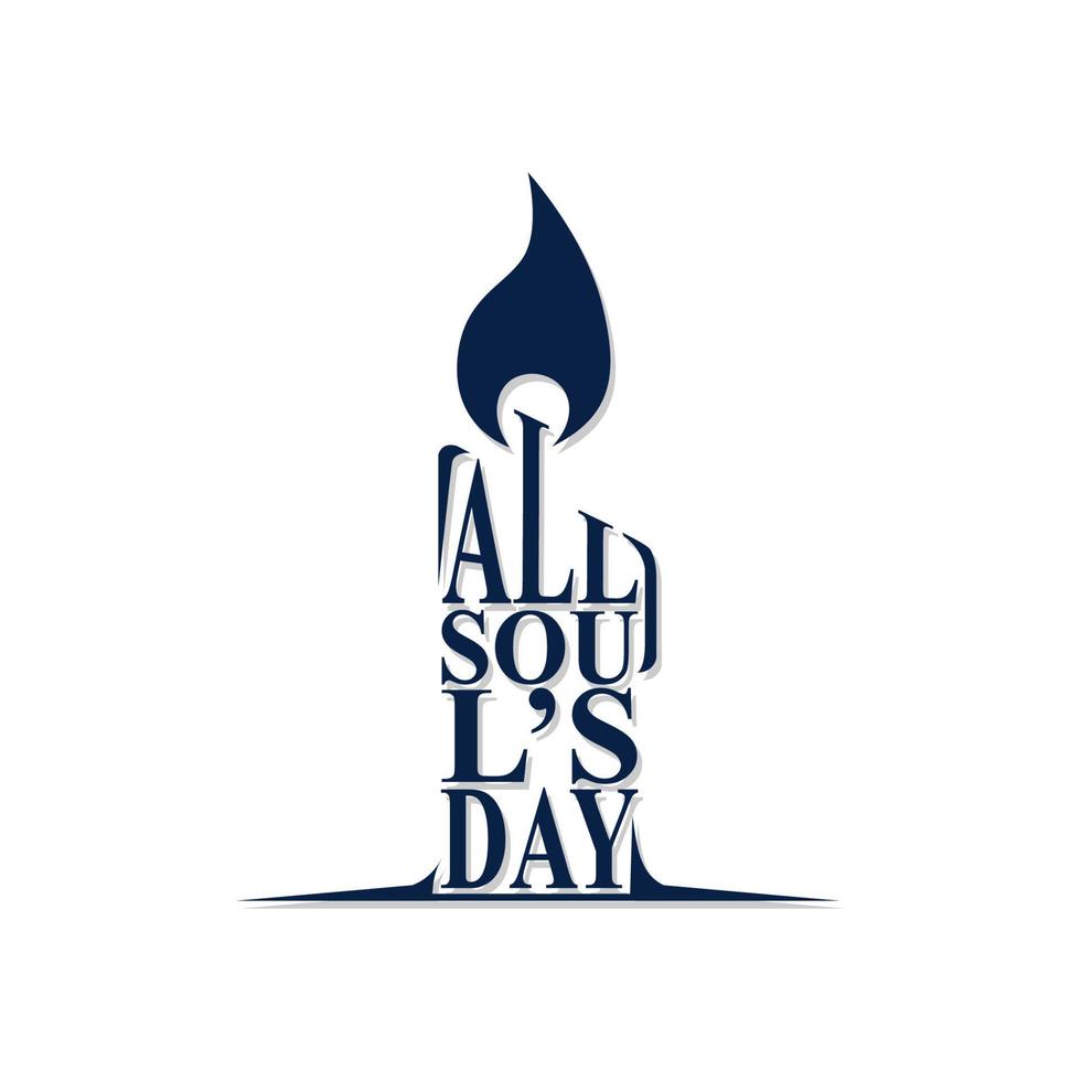 All souls day. International celebration day vector template. Festival worldwide illustration. Fit for banner, cover, background, backdrop, poster. Vector Eps 10.