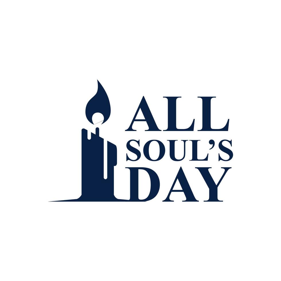All souls day. International celebration day vector template. Festival worldwide illustration. Fit for banner, cover, background, backdrop, poster. Vector Eps 10.