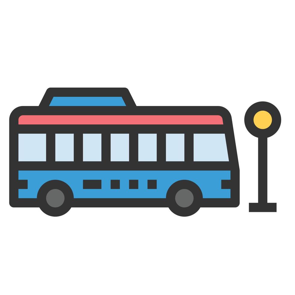 icono de autobús de transporte símbolo vectorial diseño simple para usar en gráficos infografías de logotipos de informes web vector