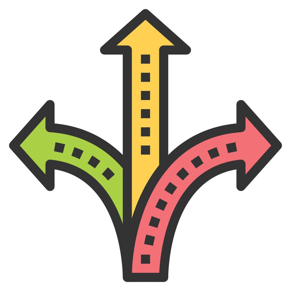 CROSSROAD Icon Vector Business Symbol