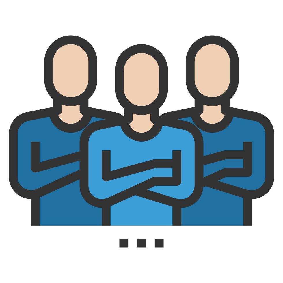 icono de liderazgo de equipo ilustración vectorial, negocio vector