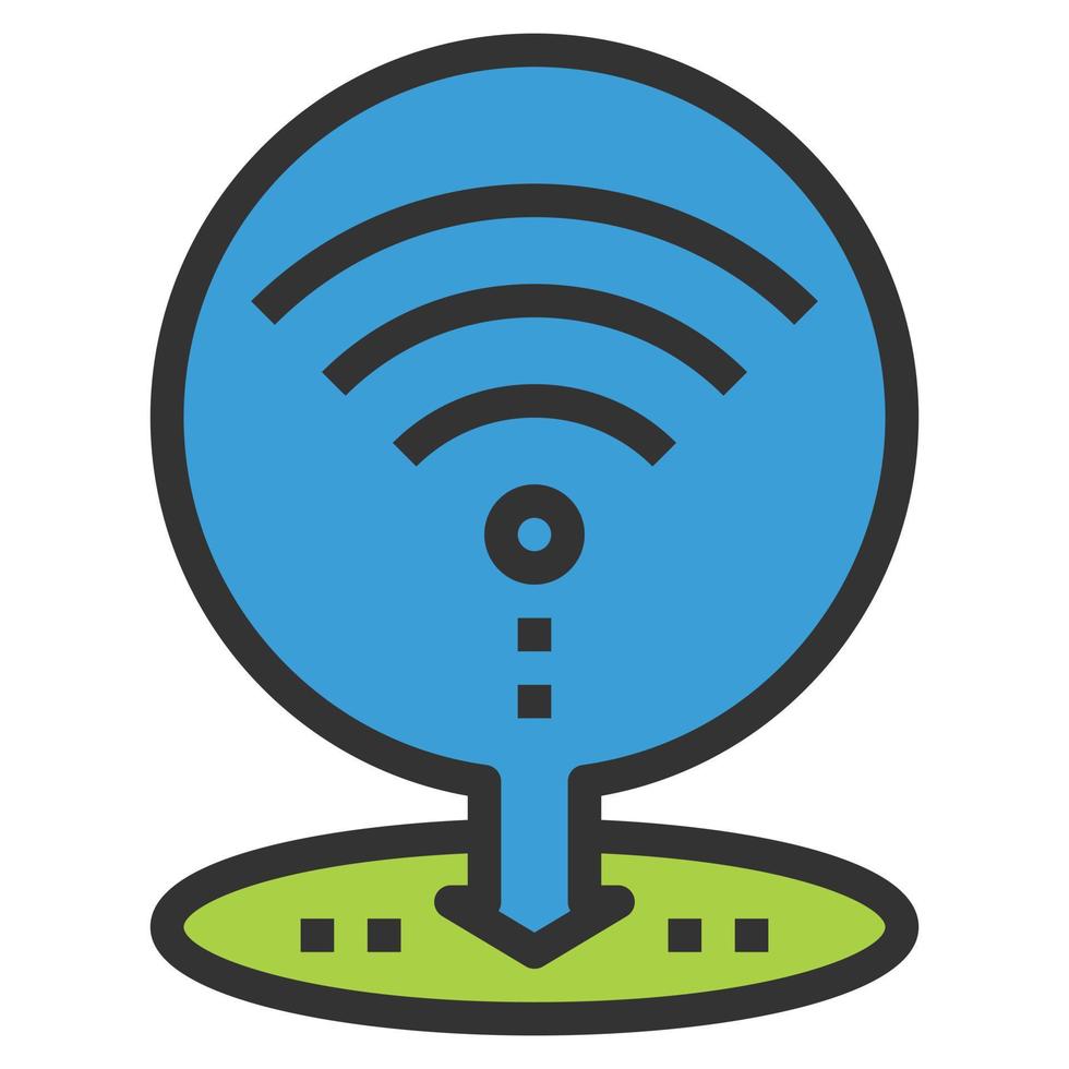 WIFI HOTSPOT Icon Vector Symbol  Simple Design For Using In Graphics Web Report Logo Infographics