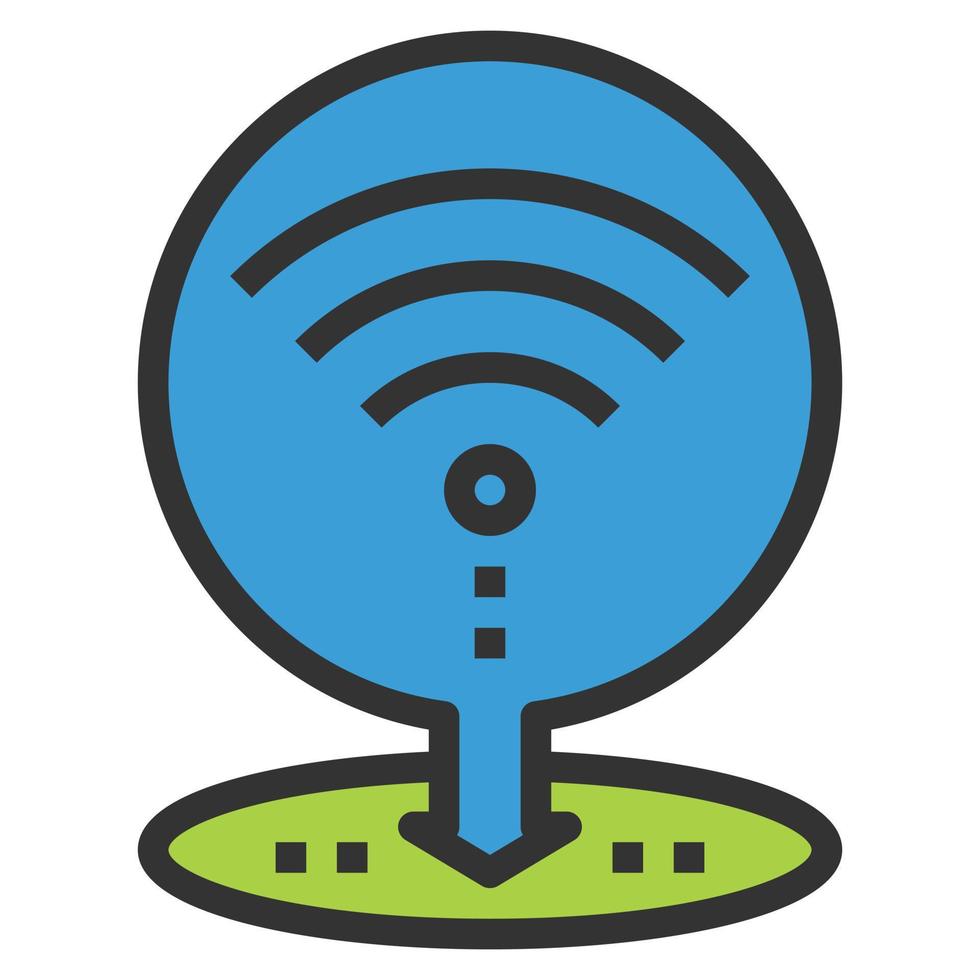 WIFI HOTSPOT Icon Vector Symbol  Simple Design For Using In Graphics Web Report Logo Infographics