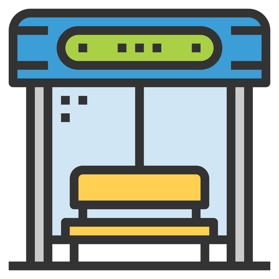 BUS STOP Icon Vector Symbol  Simple Design For Using In Graphics Web Report Logo Infographics