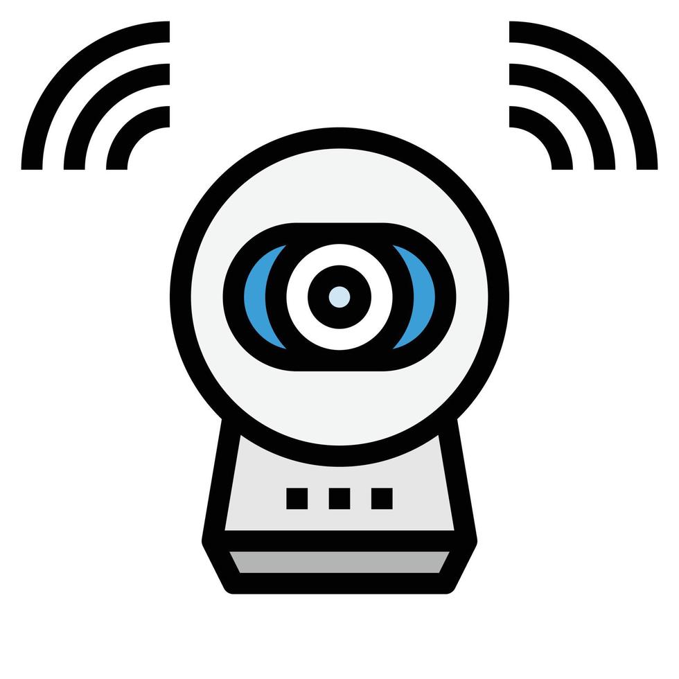 vector de icono de dispositivos electrónicos domésticos, cámara ip