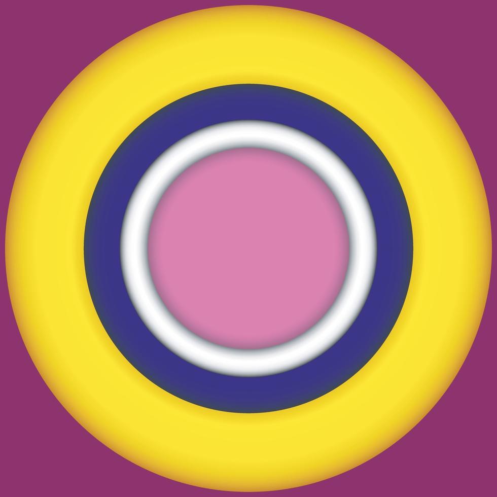 Square abstract banner with colorful circles and place for text in the center vector