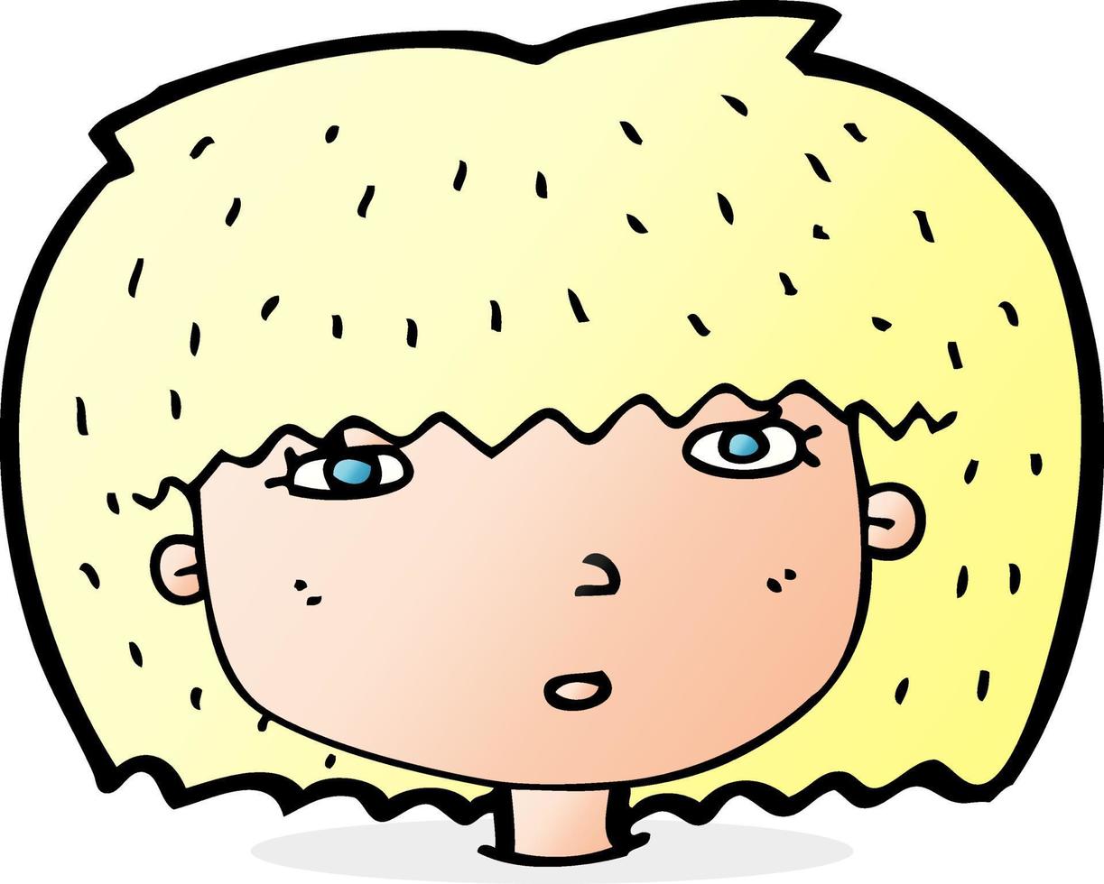 rostro femenino de dibujos animados vector