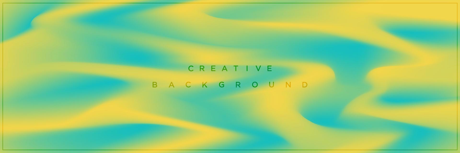 Modern abstract yellow green fluid banner background design vector