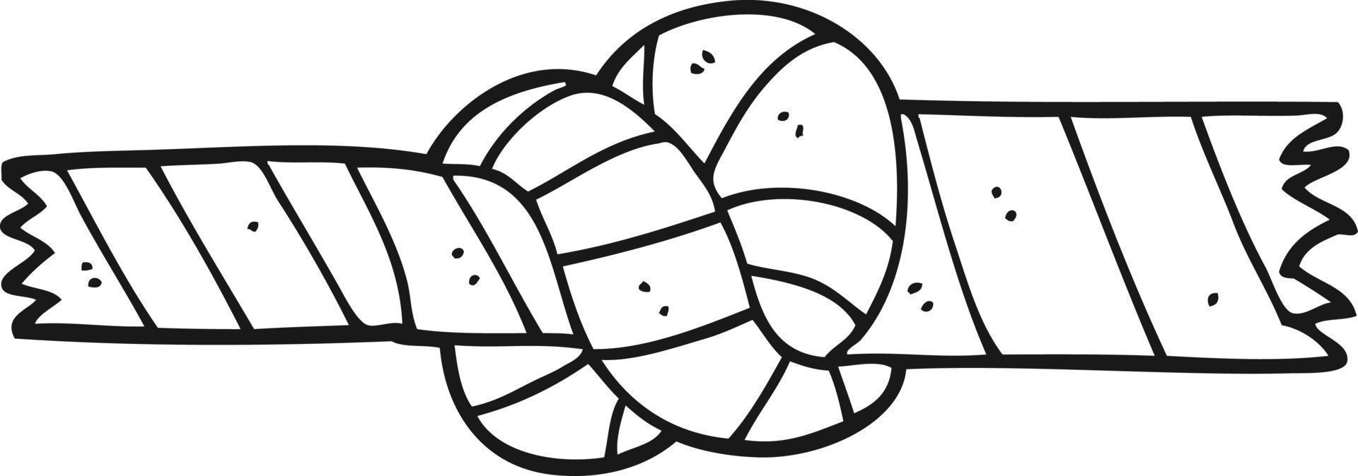 cartoon knotted rope vector